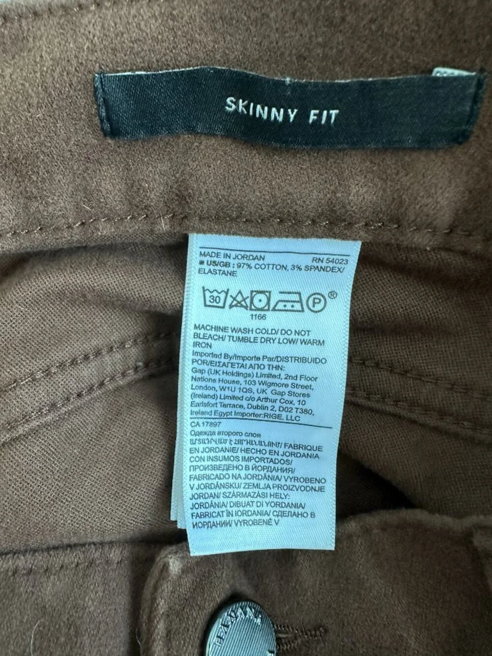 Banana Republic - Skinny Cozy Brushed Traveler Pant - Rust Brown (32x32)